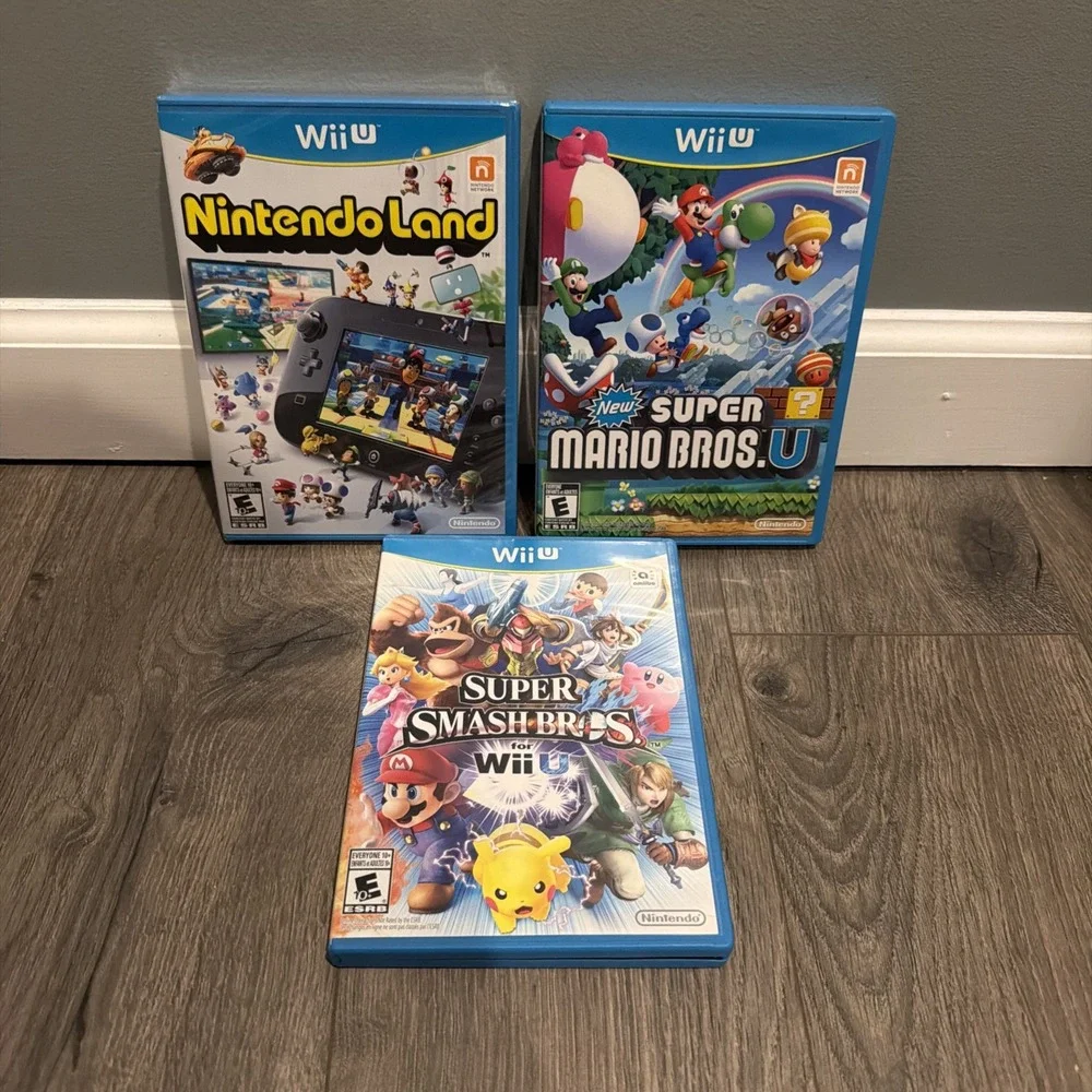 Lot Of 3 Mario Games For The Wii U(Nintendo Wii U Games Bundle) Mario, Smash Bro
